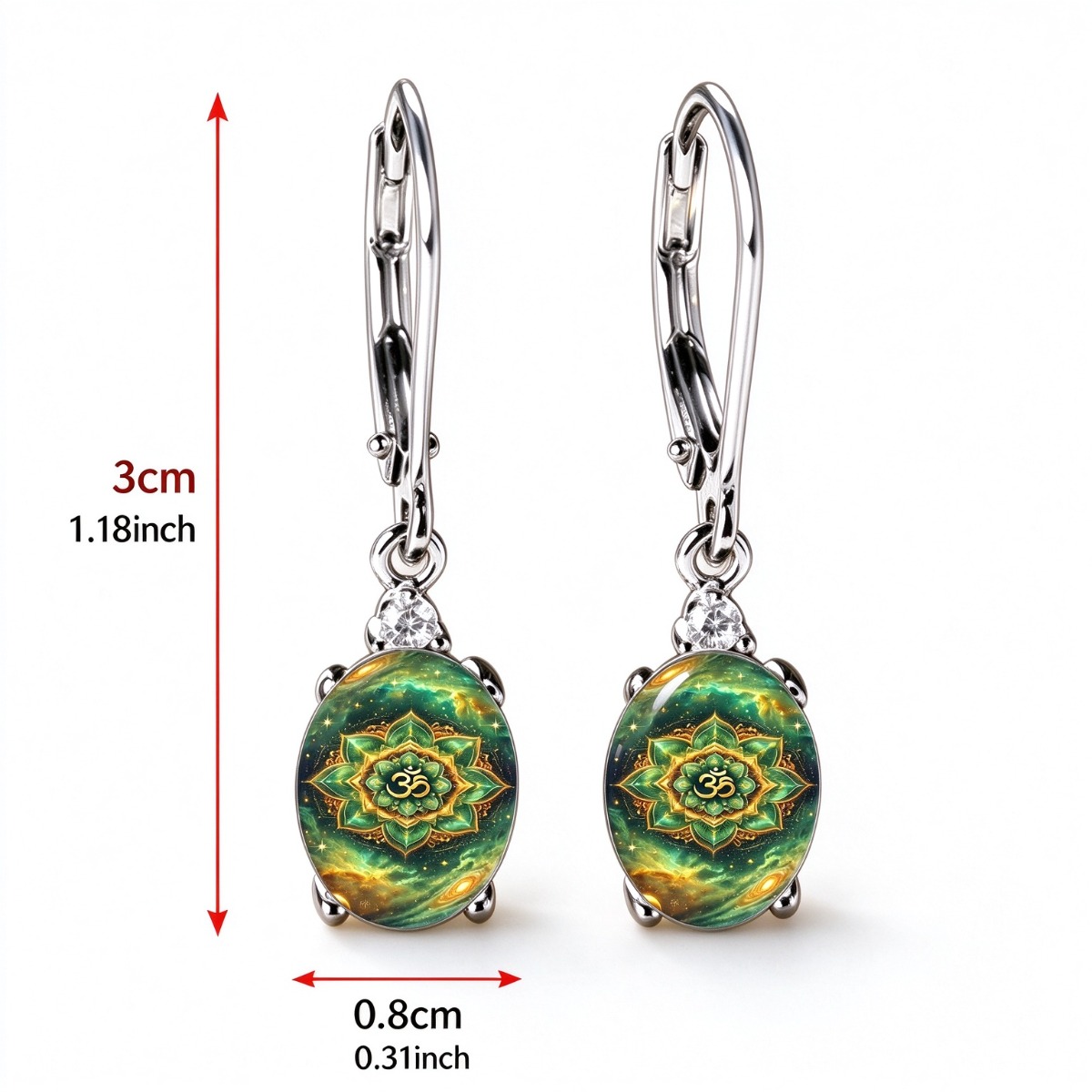 Women's Vintage Mandala Pattern Hanging Earrings, Bohemian Art